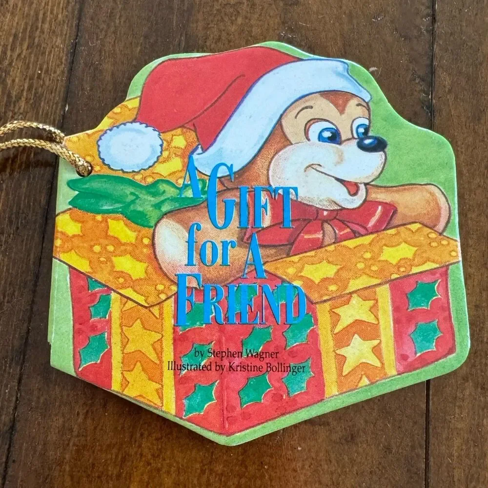 Vintage Christmas Mini Board Book Ornament Lot 6 Die Cut Stephen Wagner Gift